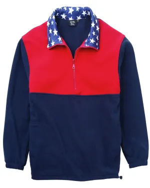 AKWA Men's Patriotic Micro Fleece 1/2 Zip Pullover