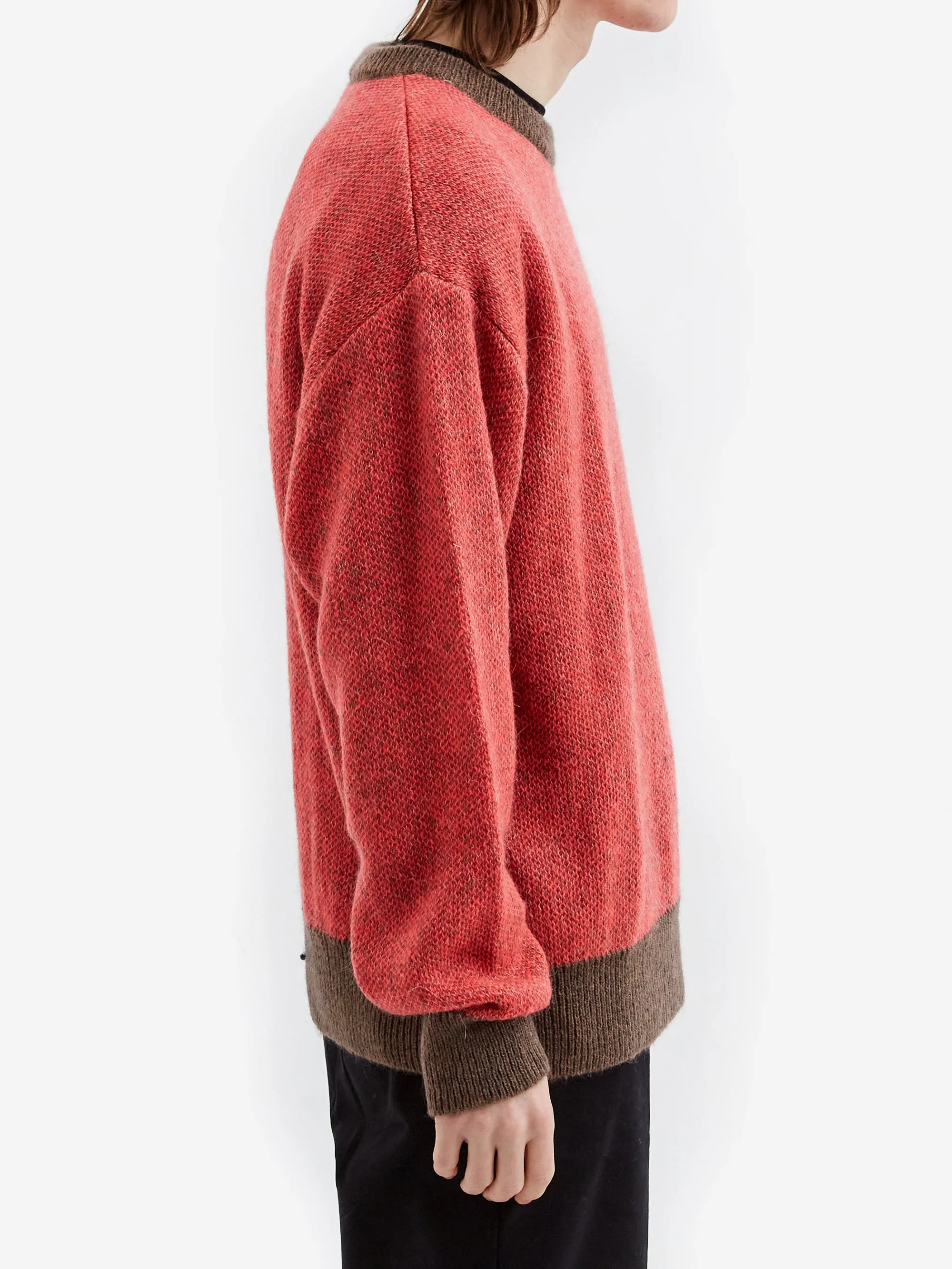 Aries Brushed Mohair Crew Neck Knit - Pink