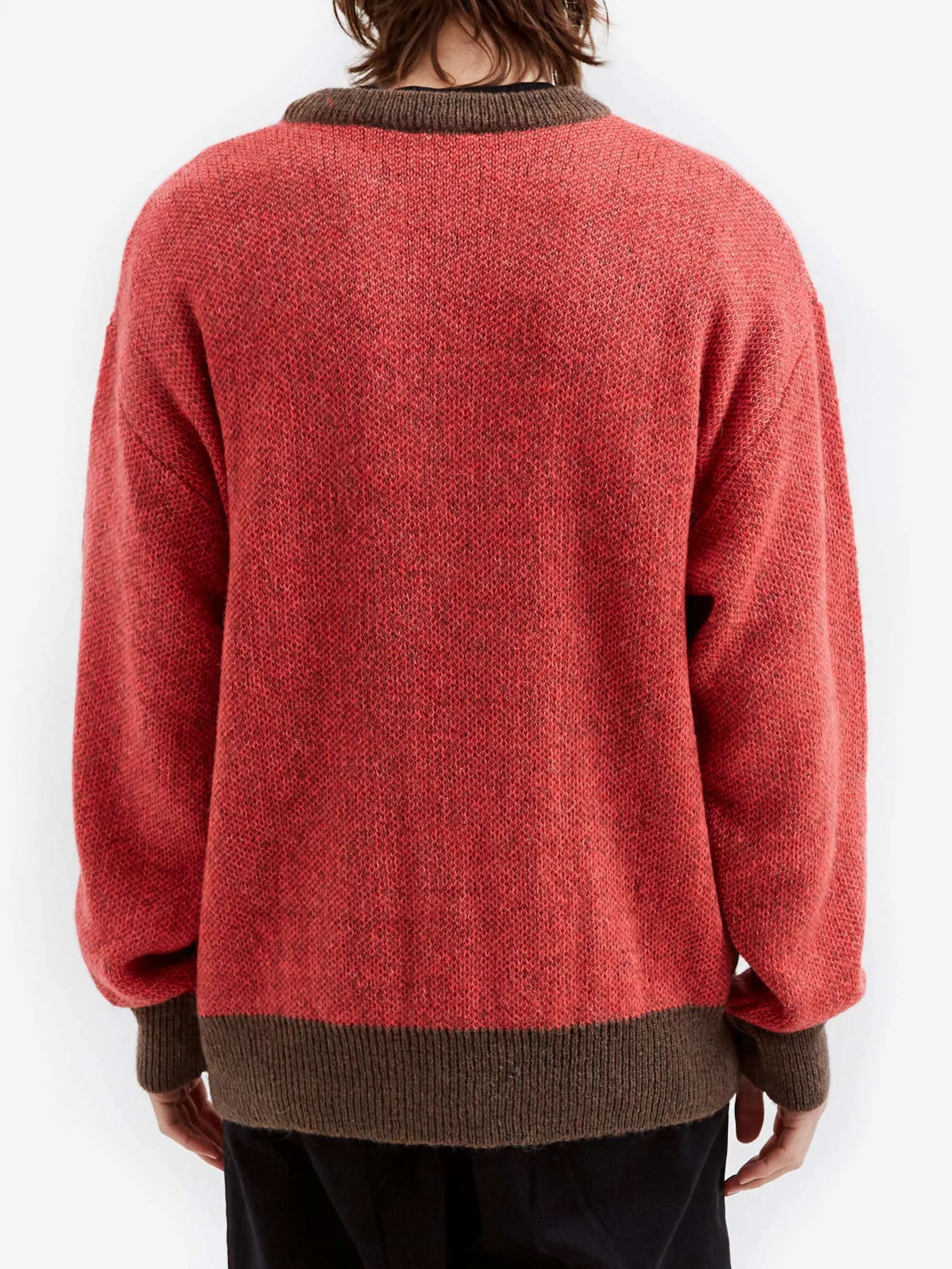 Aries Brushed Mohair Crew Neck Knit - Pink