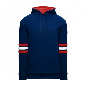 Athletic Knit (AK) A3050Y-764 Navy/Red/White 3-Stripe Youth Cotton Hooded Sweatshirt