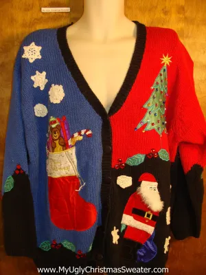 Best 80s Big Size Colorful Holiday Sweater