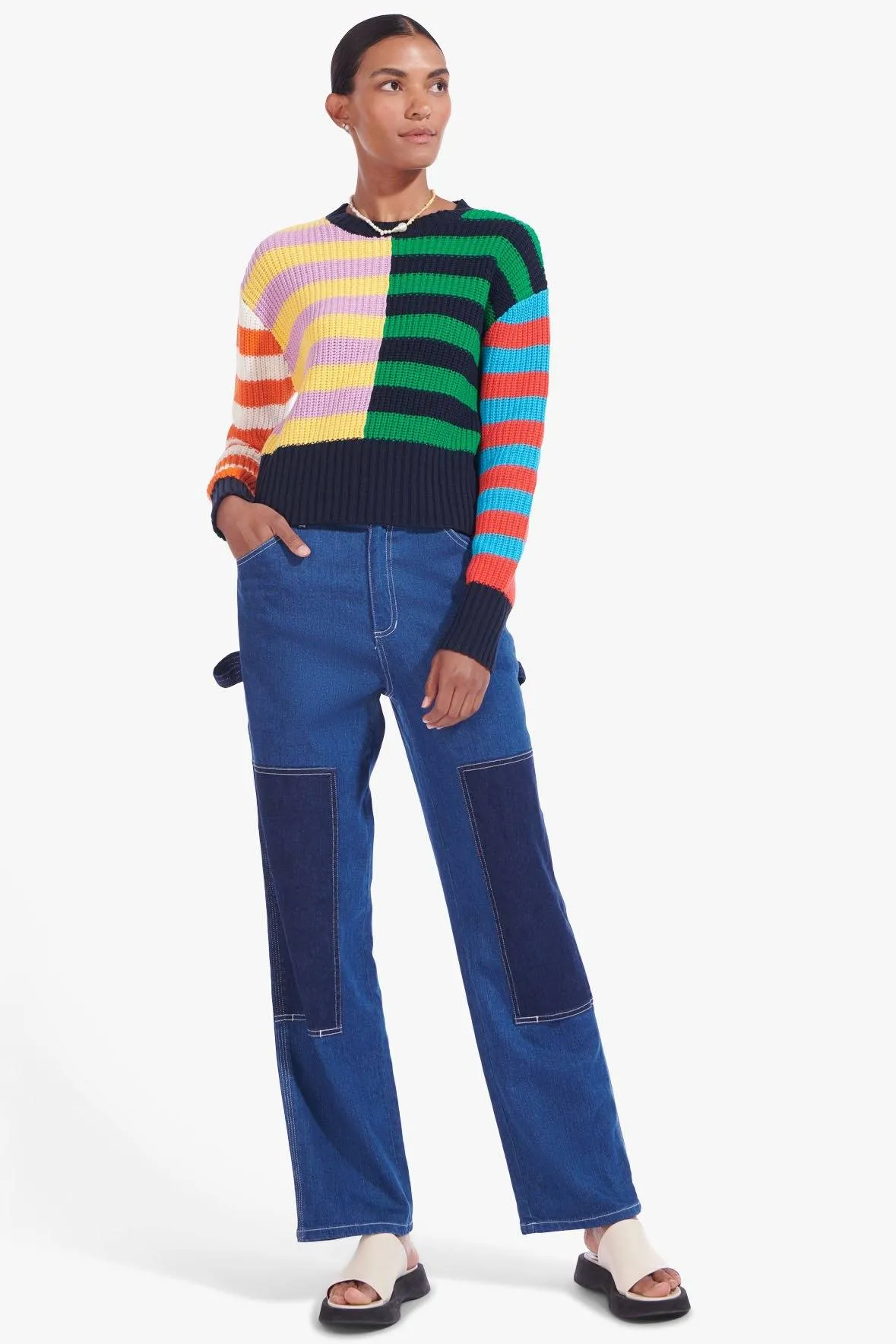 BRIDGEPORT SWEATER | CABANA STRIPE MULTI