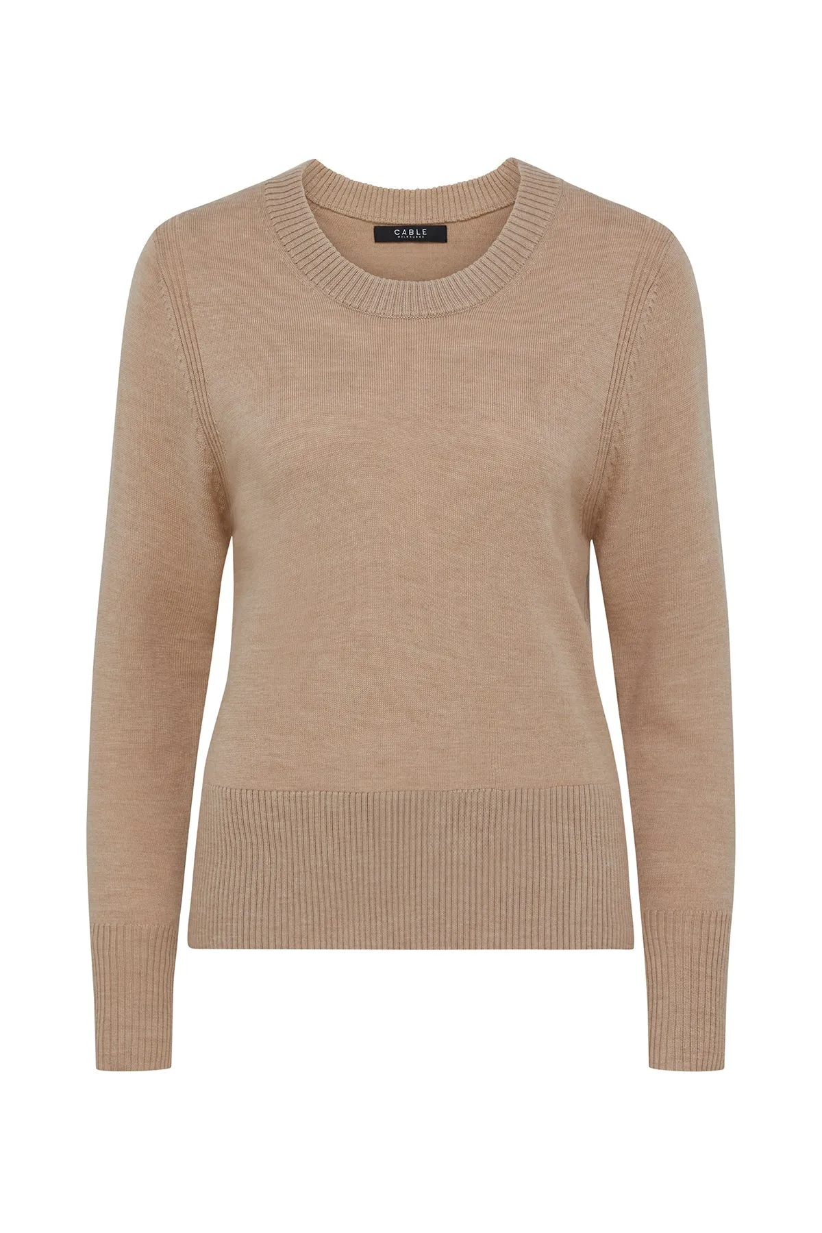 Cable Nina Merino Jumper - Camel