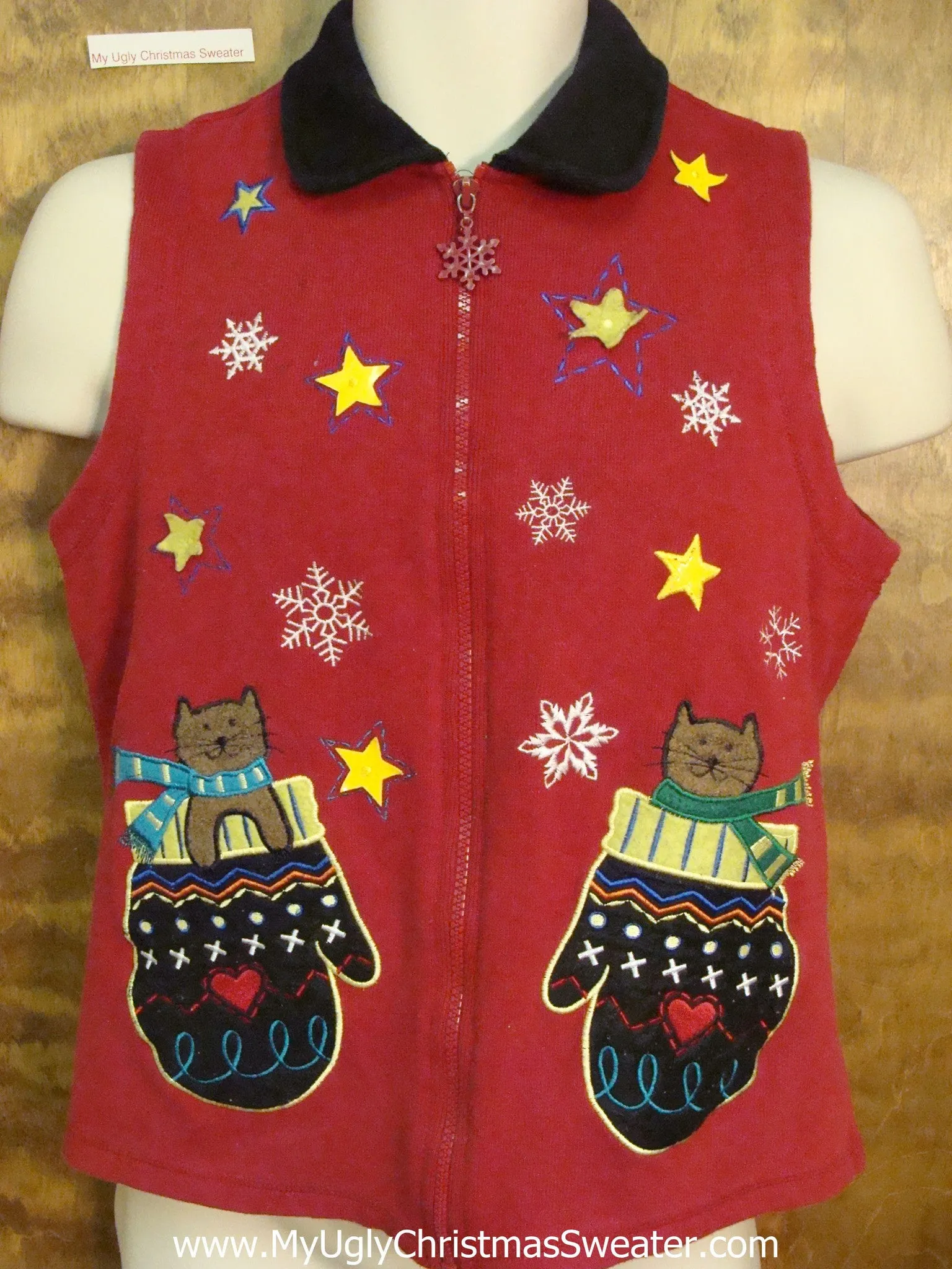 Cats in Mittens Horrible Christmas Sweater Vest