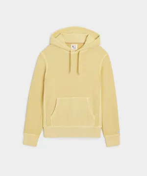 Champion Midweight Popover Hoodie Sweatshirt in Pale Yellow