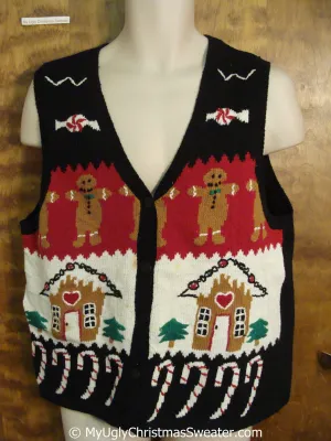 Cheap Gingerbread Men Christmas Sweater Vest