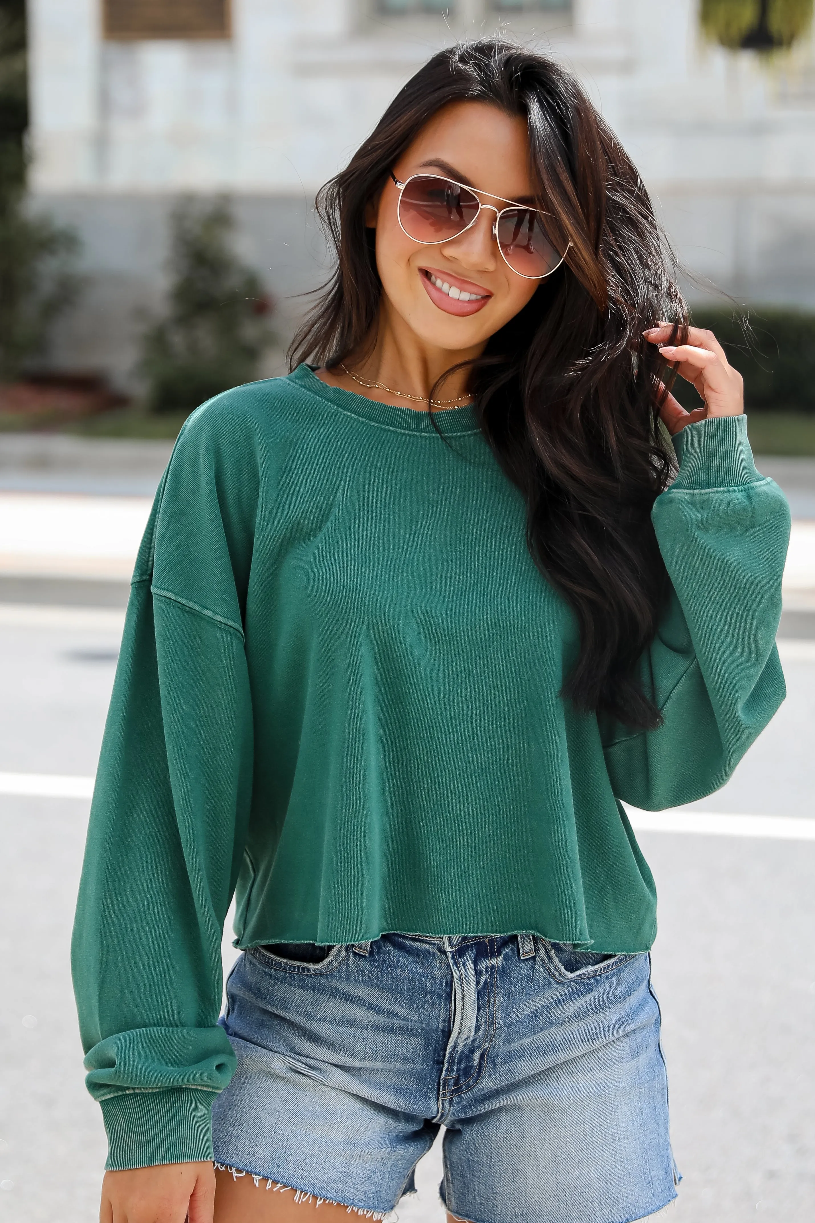 Chill Out Cropped Pullover - DU DEAL