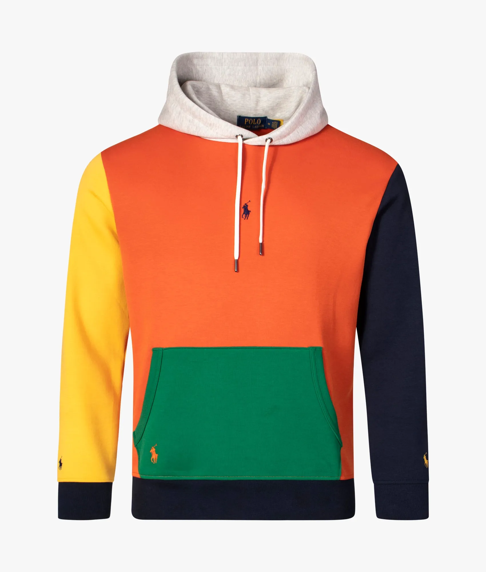 Colour-Blocked Knit Hoodie