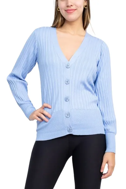 Cyrus V-Neck Button Down Long Sleeve Knit Cardigan