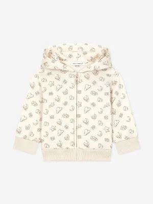 Dolce & Gabbana Baby Moon and Star Zip Up Top in Beige