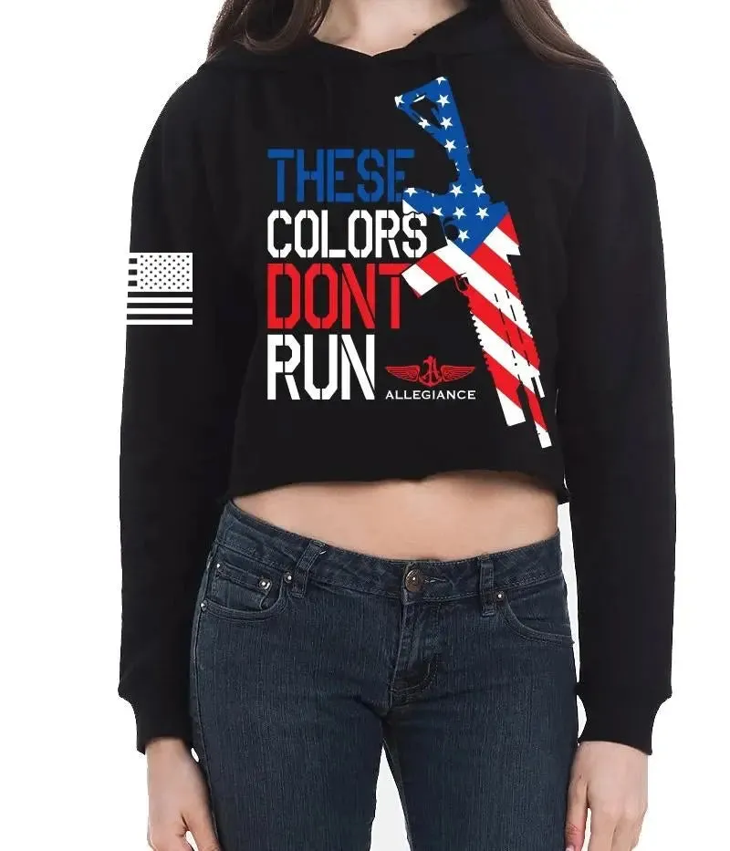 Don't Run Cropped Hoodie