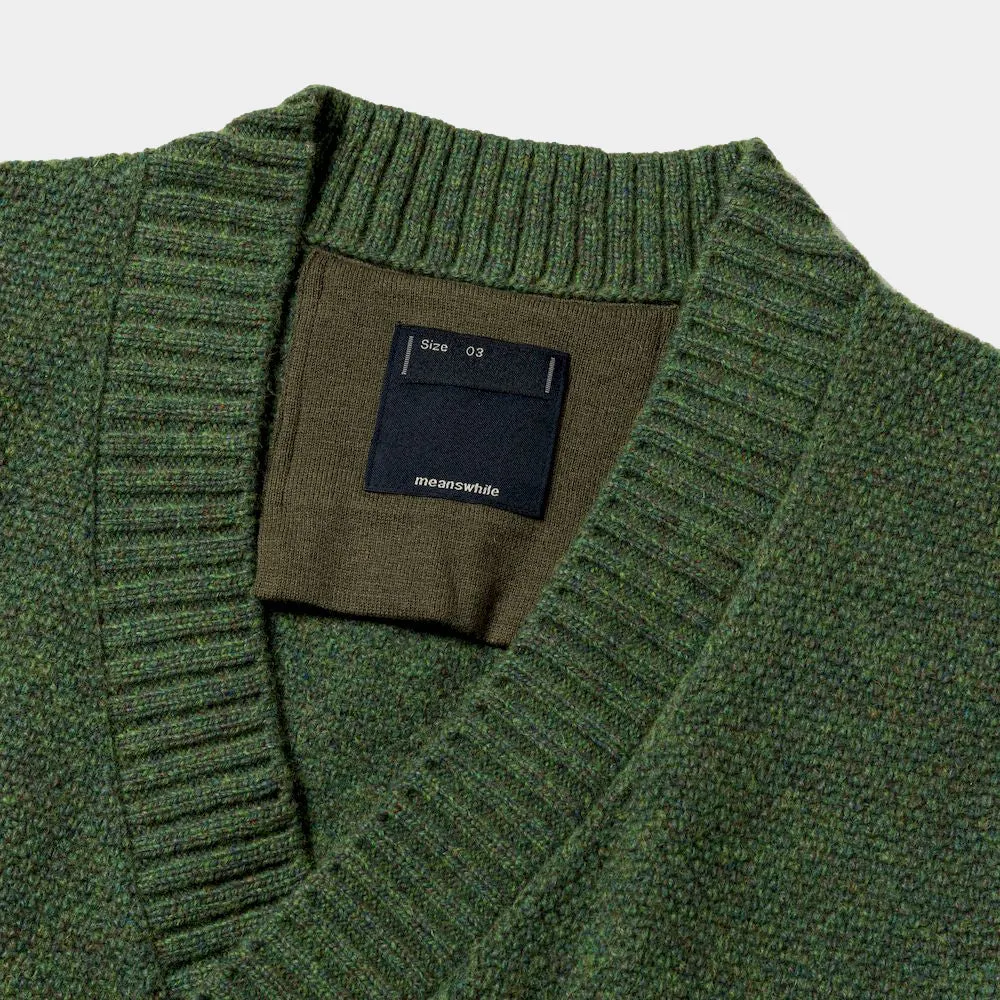 Double Knit Cardigan (Foliage Green) / MW-KT23201