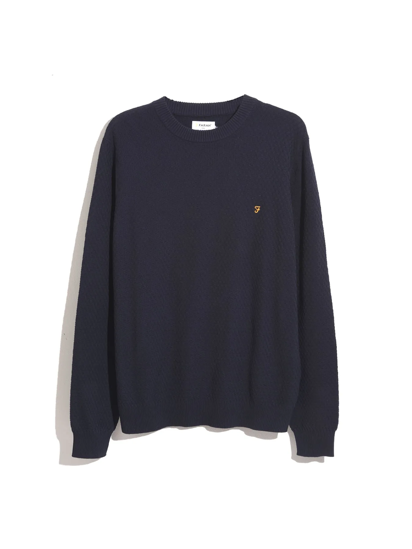 Edwards Crew Neck Jumper In True Navy