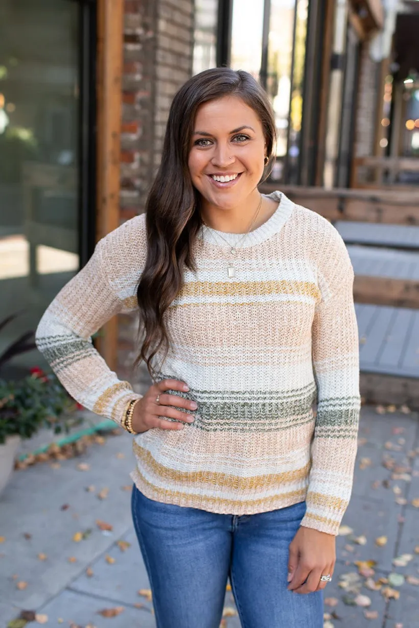 Fall Stripe Knit Sweater