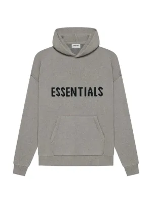 Fear Of God Essentials Knit Pullover Hoodie Dark Heather Oatmeal [SS21]