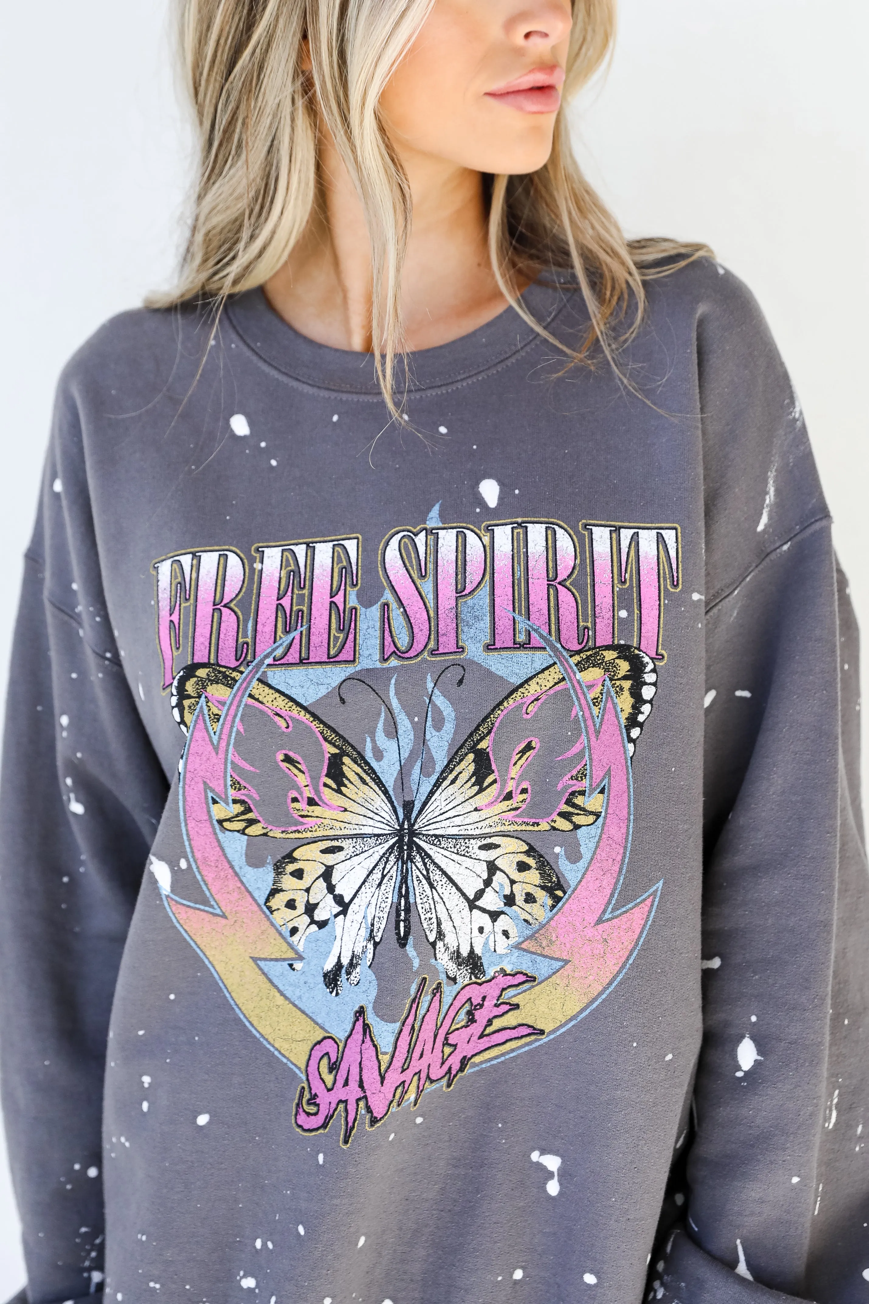 Free Spirit Splattered Pullover