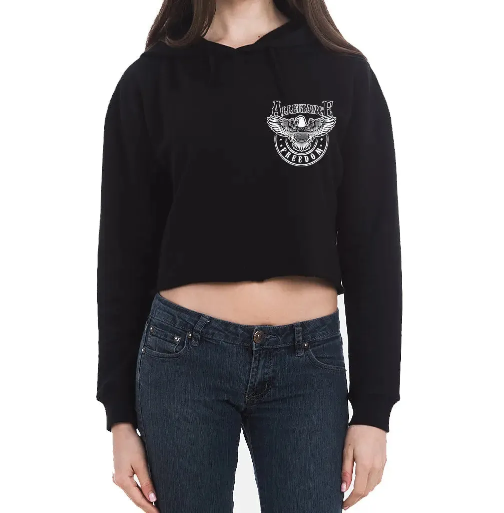 Freedom Eagle Cropped Hoodie