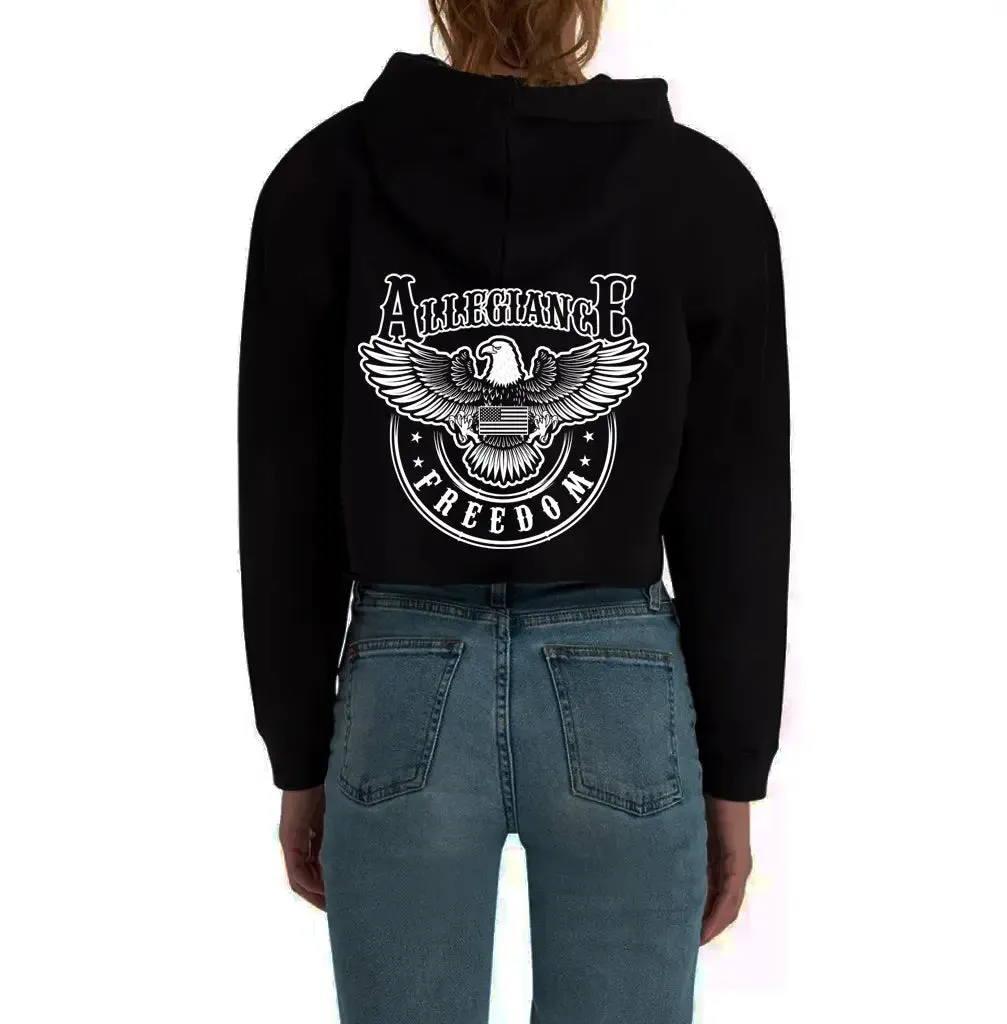 Freedom Eagle Cropped Hoodie