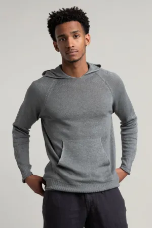 Grey Knit Hoodie