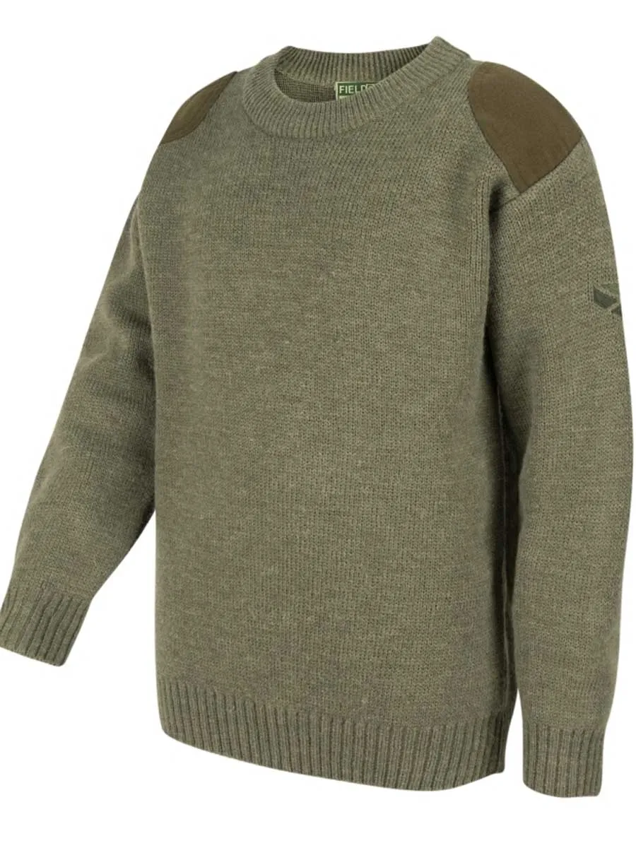 HOGGS OF FIFE Melrose Junior Hunting Pullover - Soft Marled Green