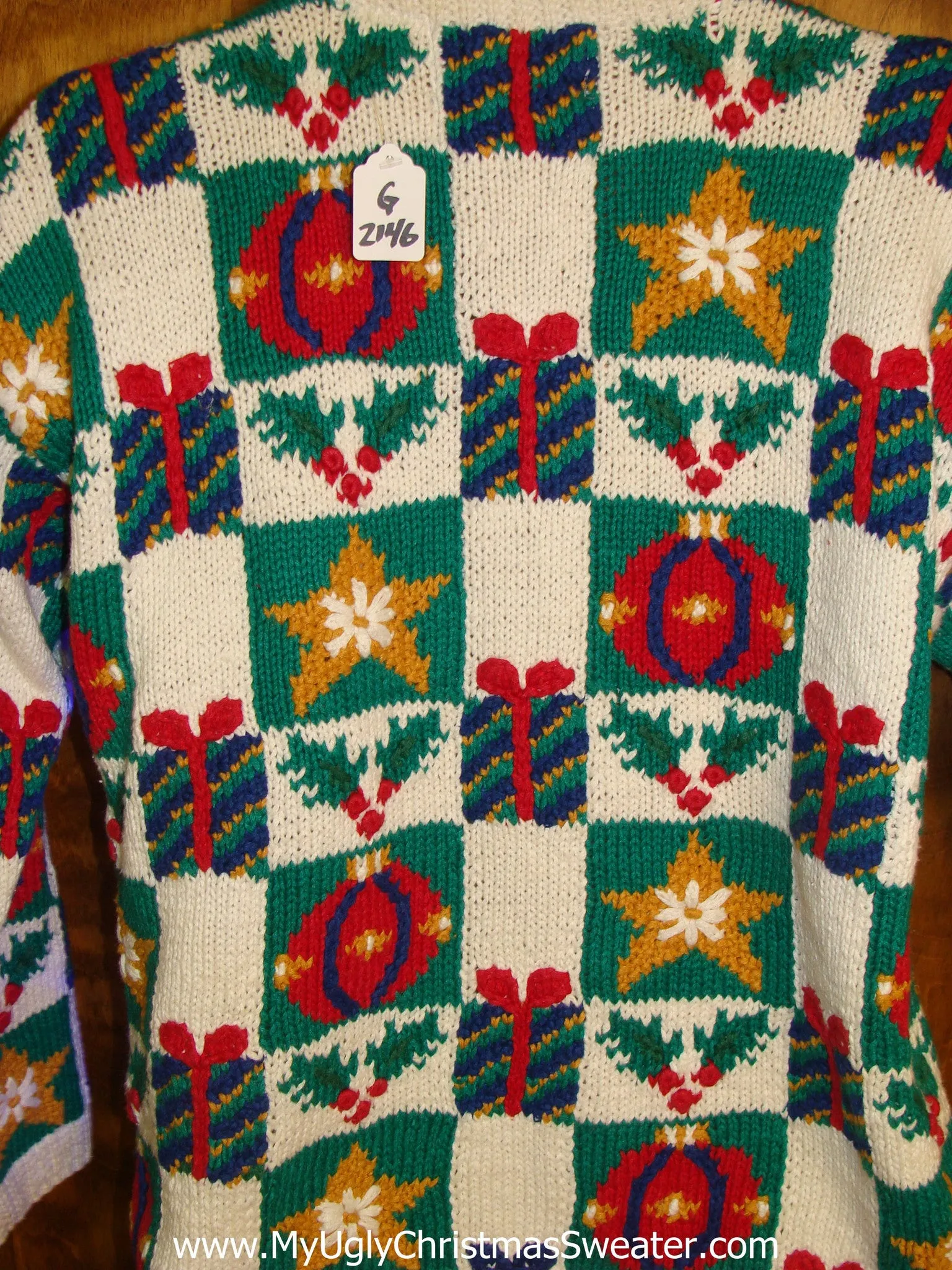 Horrible 80s 2sided Light Up Ugly Xmas Sweater