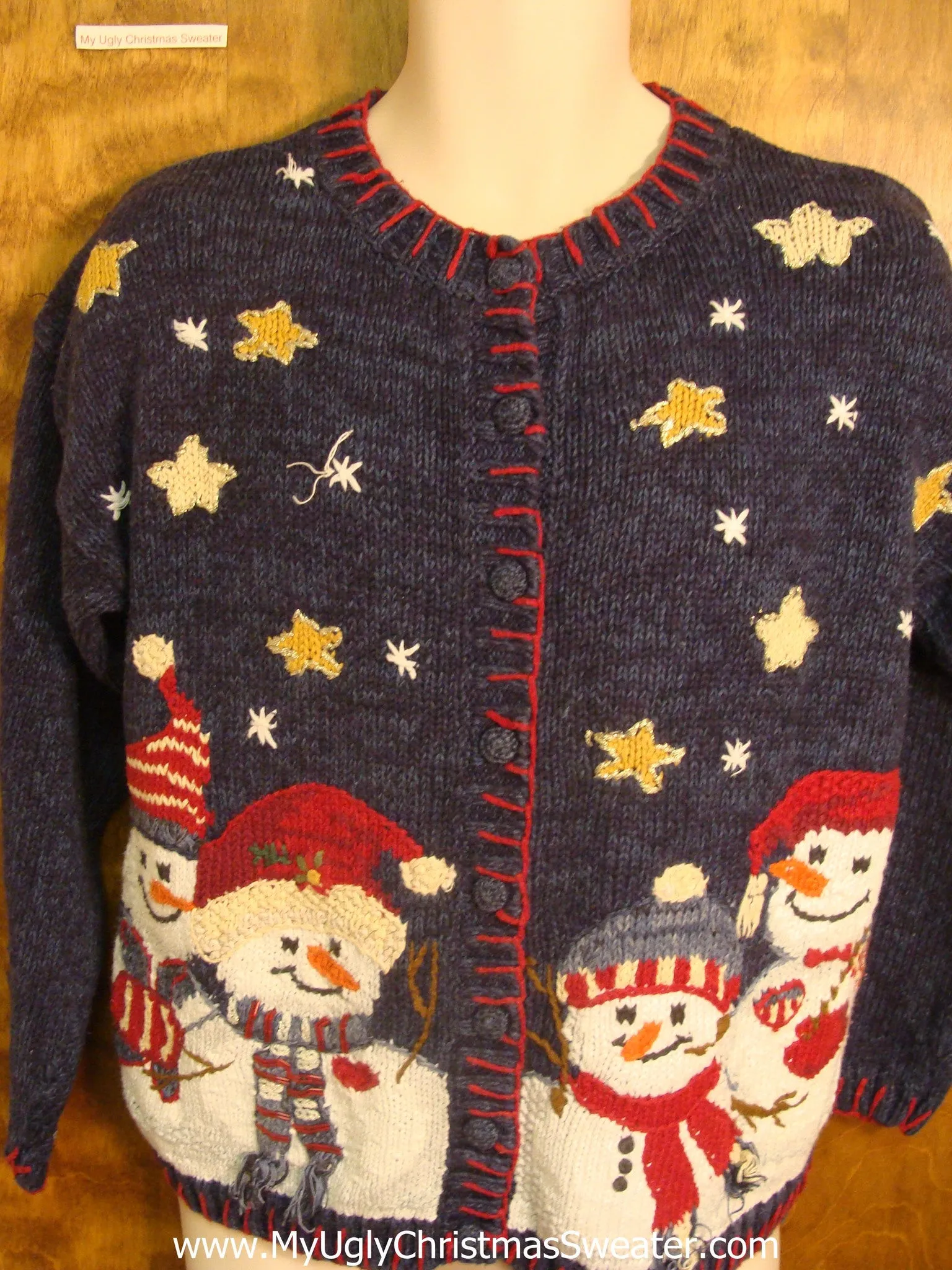 Jolly Snowmen Friends Bad Christmas Sweater