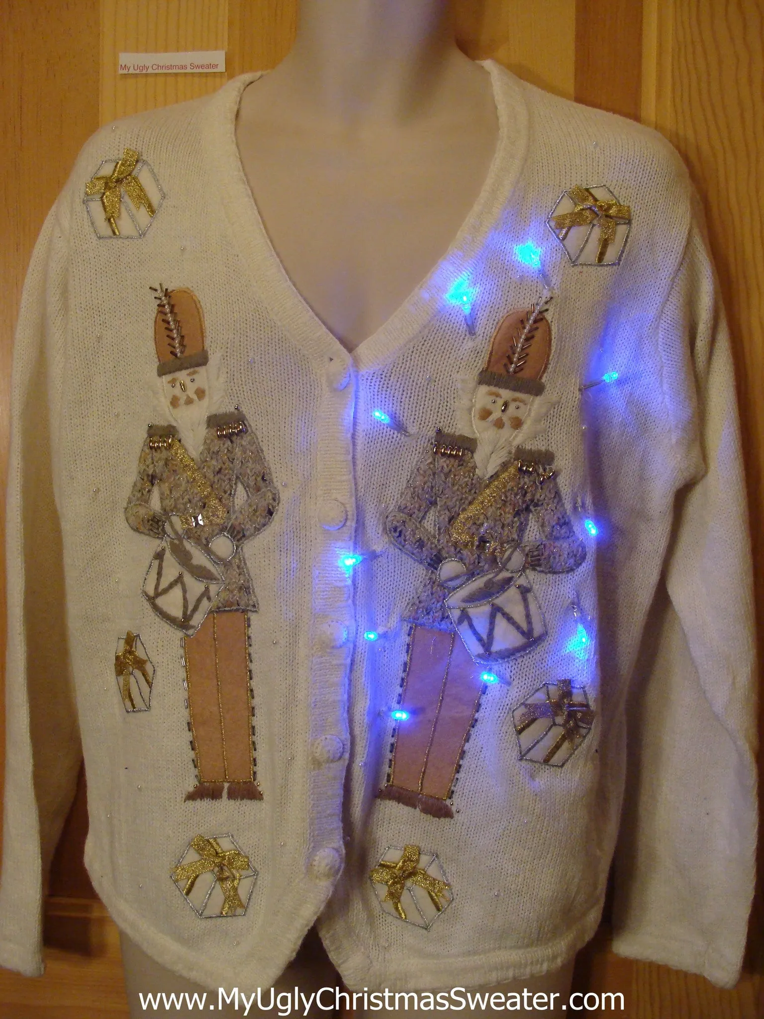 Light Up Ugly Xmas Sweater Nutcrackers