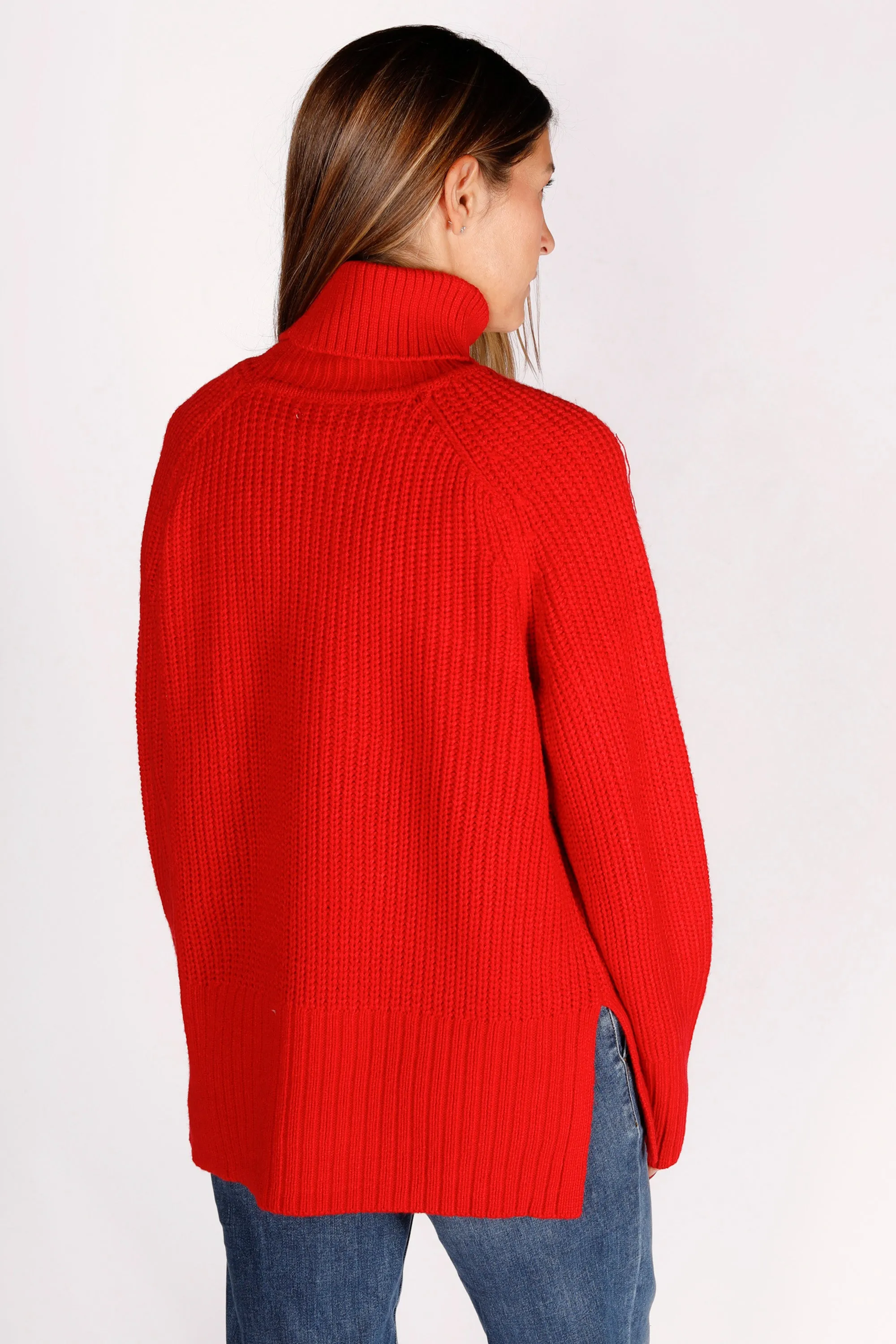 Lona Red Turtleneck Sweater