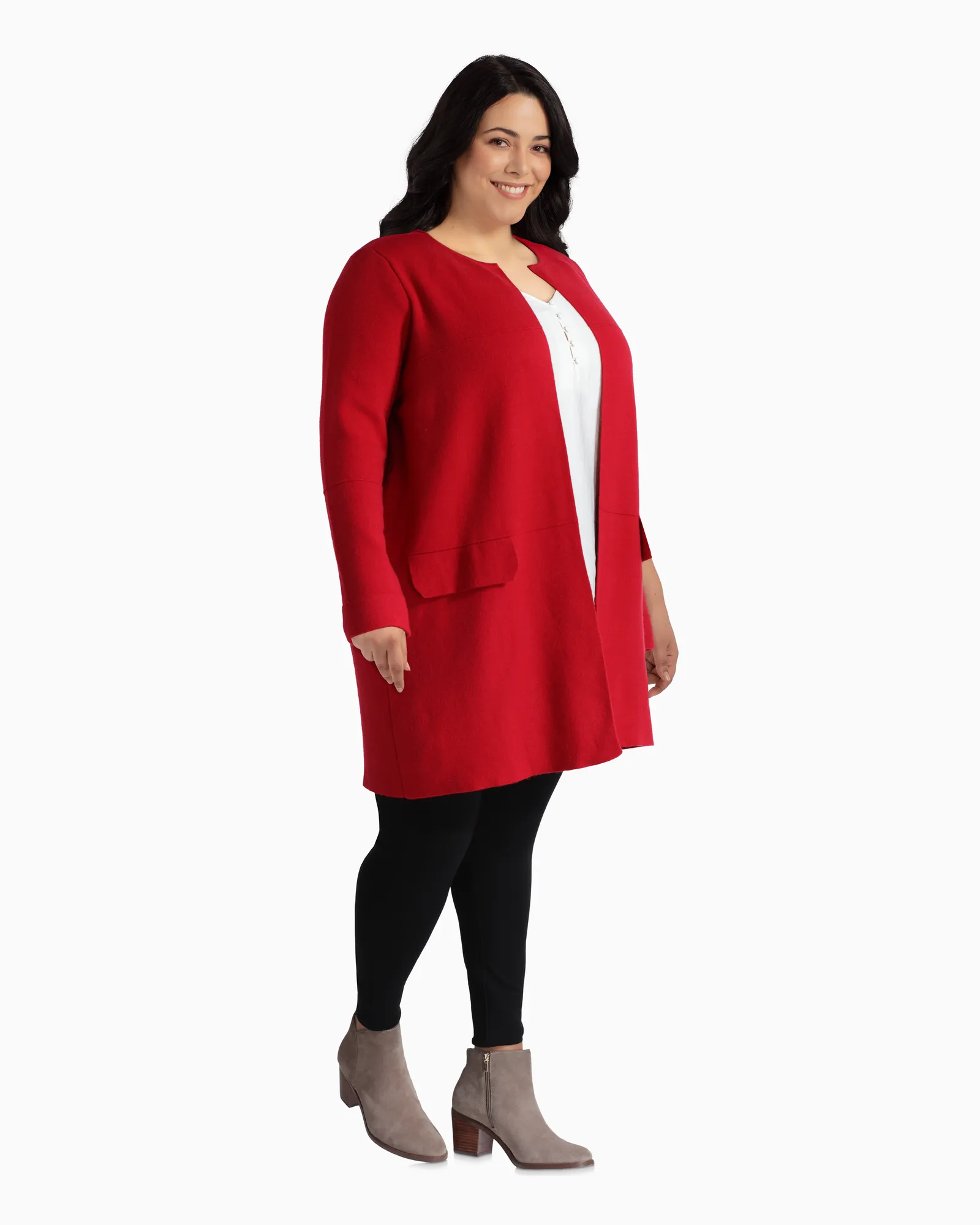 Mandy Tunic Cardigan | Red