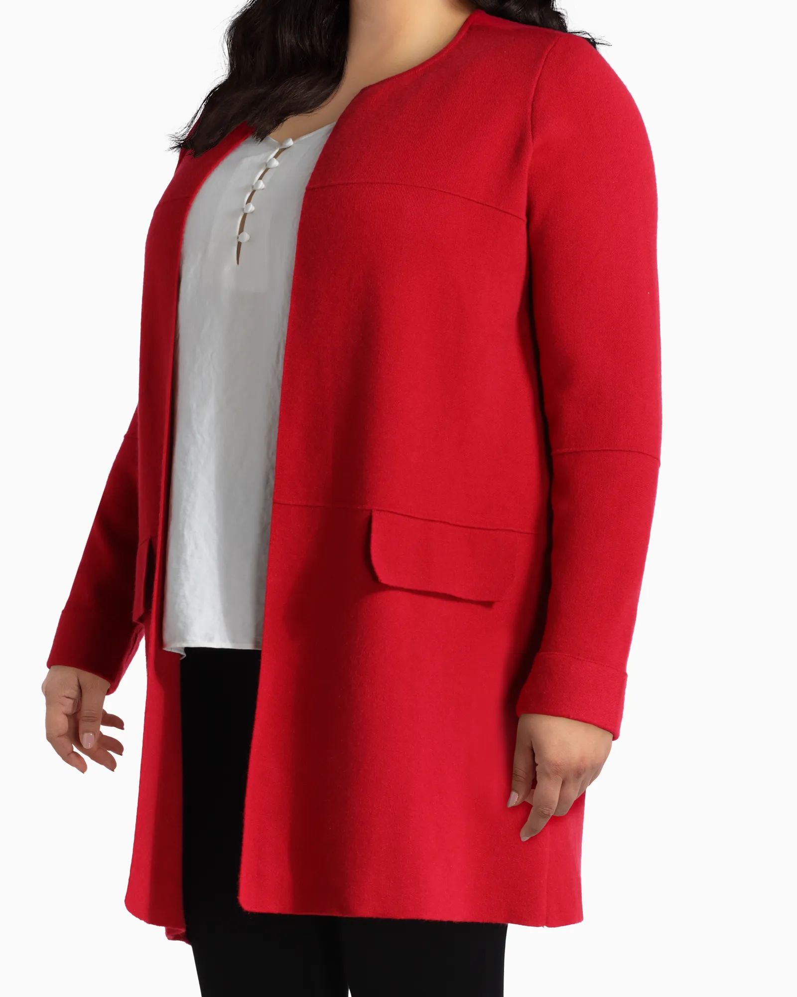 Mandy Tunic Cardigan | Red