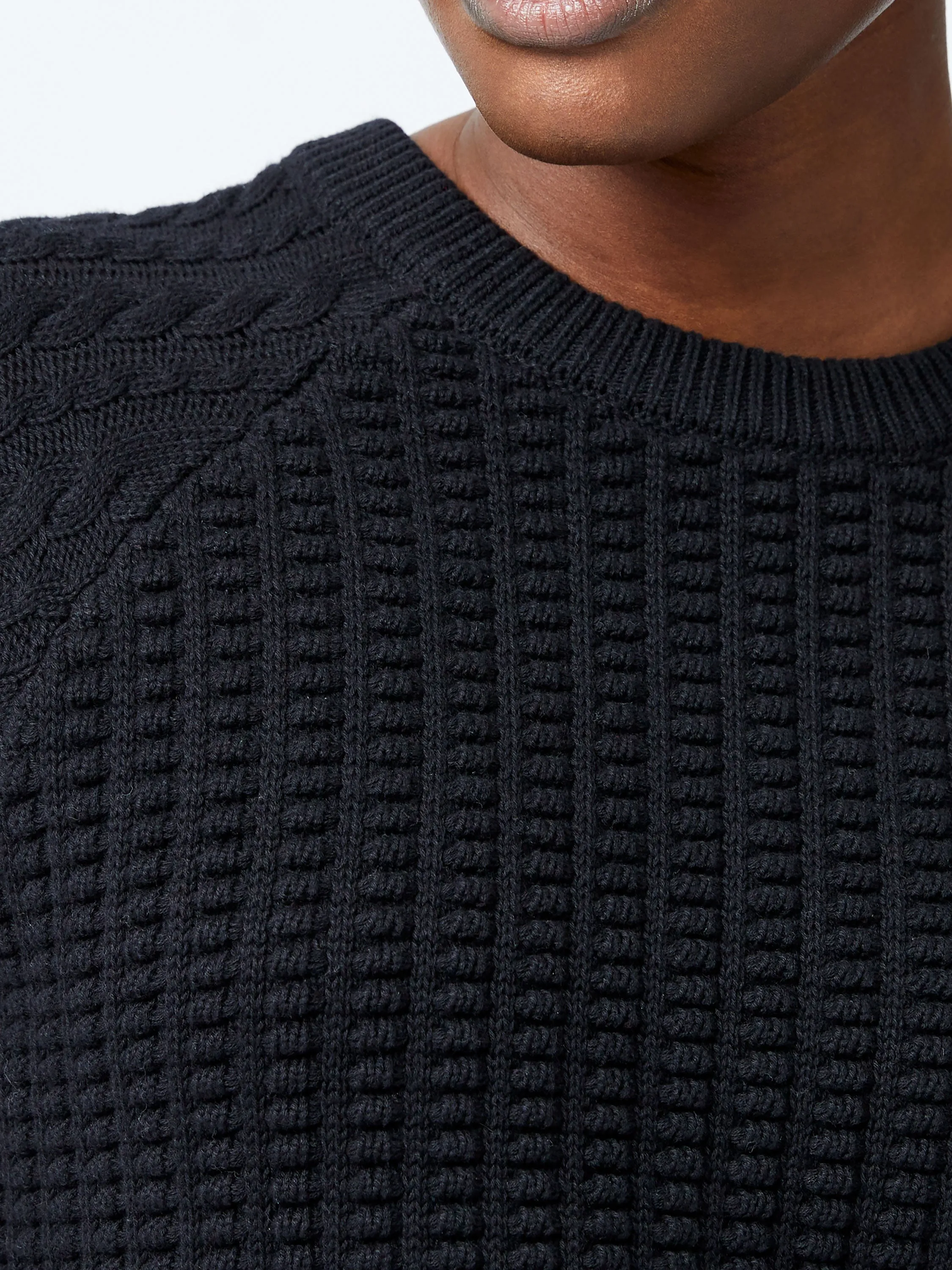 Mozart Popcorn Cable Knit Jumper