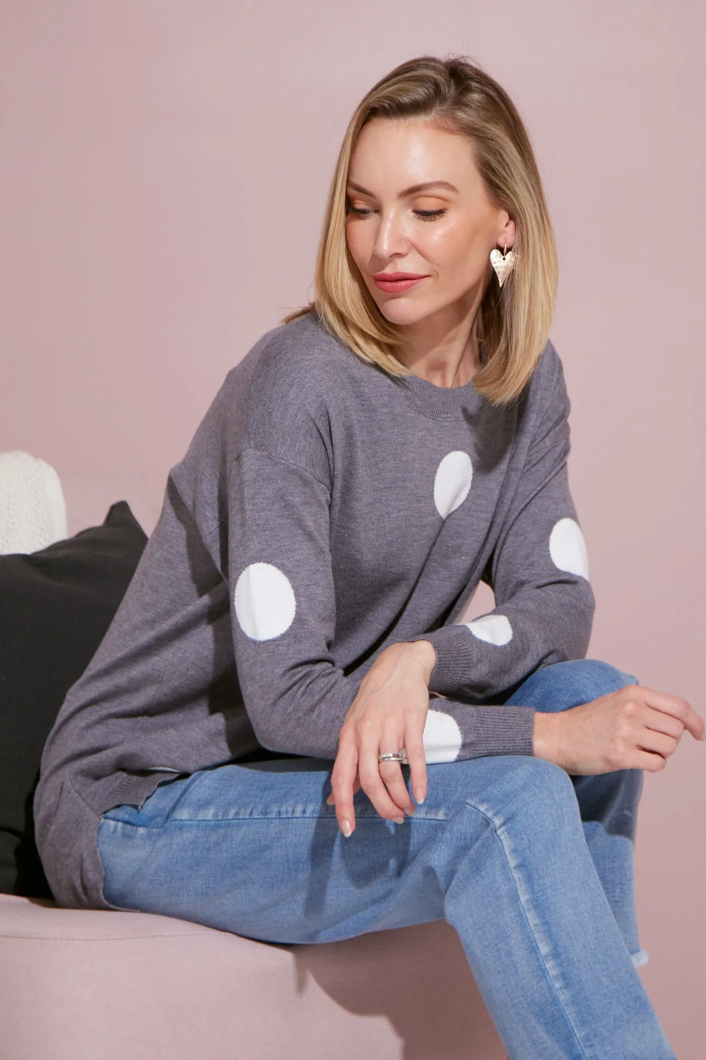 Naomi Jumper - Grey Spot