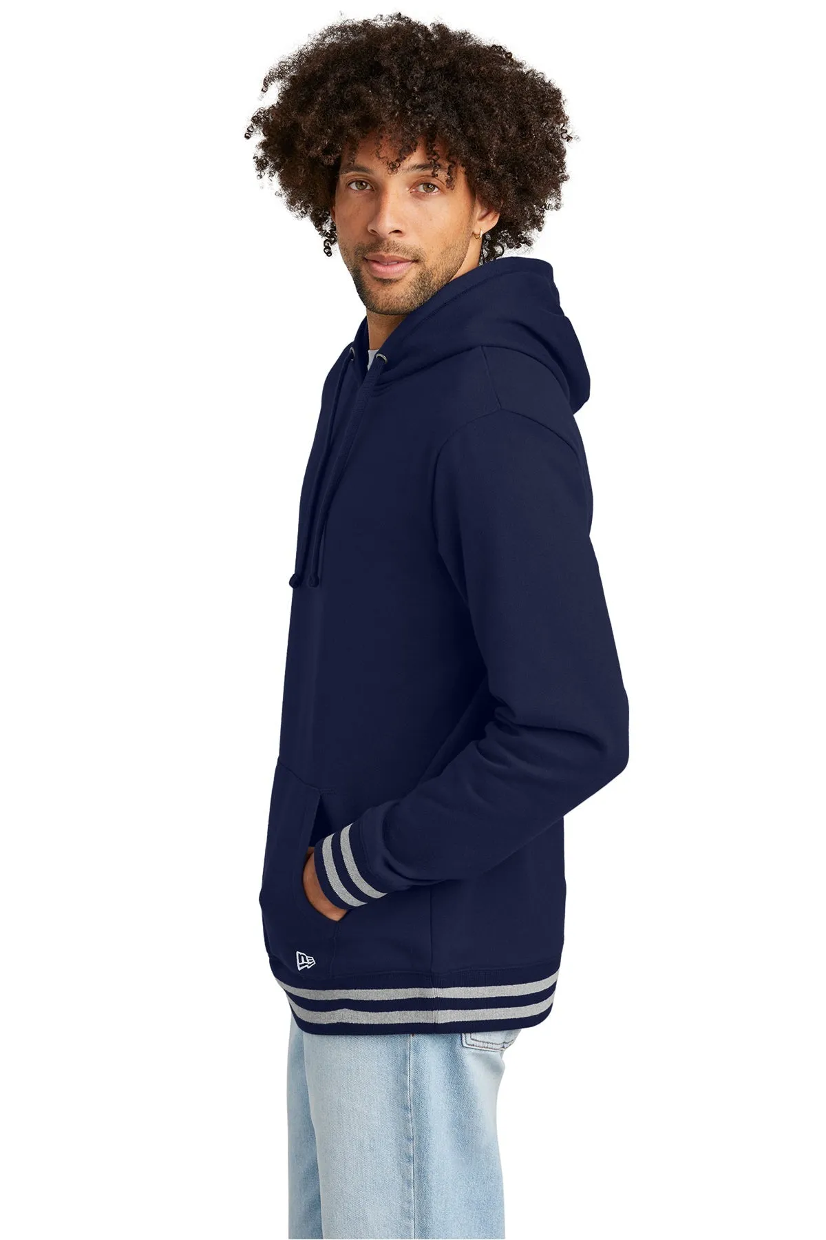 New Era Comeback Fleece Customized Hoodies, True Navy/ Athletic Heather