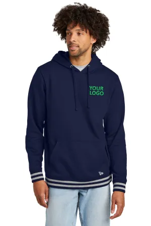 New Era Comeback Fleece Customized Hoodies, True Navy/ Athletic Heather