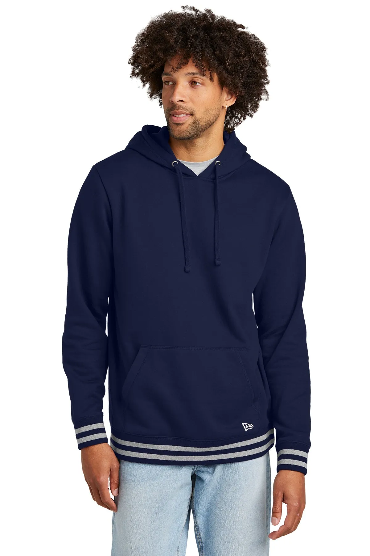 New Era Comeback Fleece Customized Hoodies, True Navy/ Athletic Heather