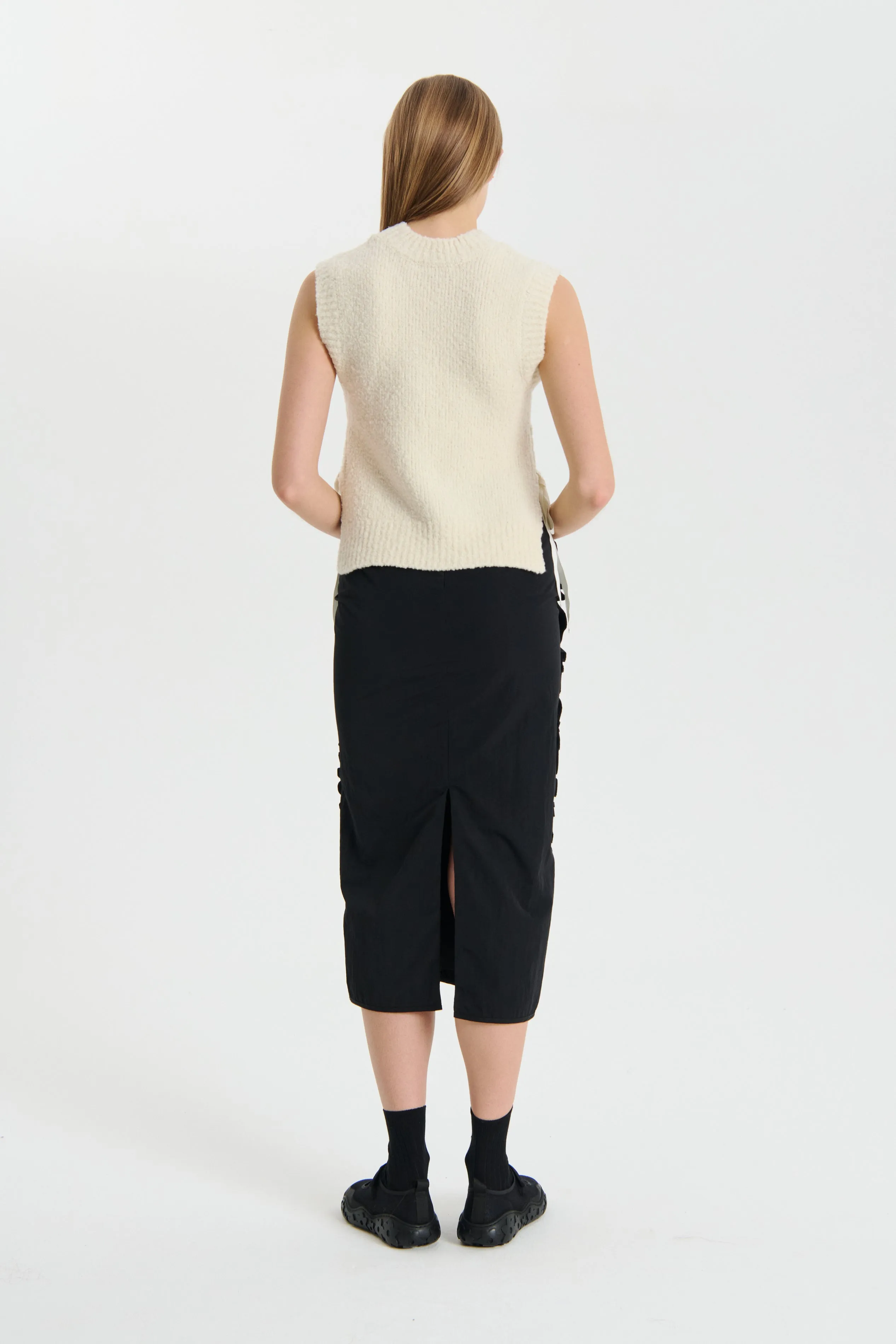 OWEN | VEST BOUCLÉ KNIT WHITE