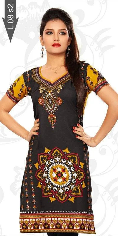 Readymade Indian Kurti / Tunic made of Ultra Lite French Crepe