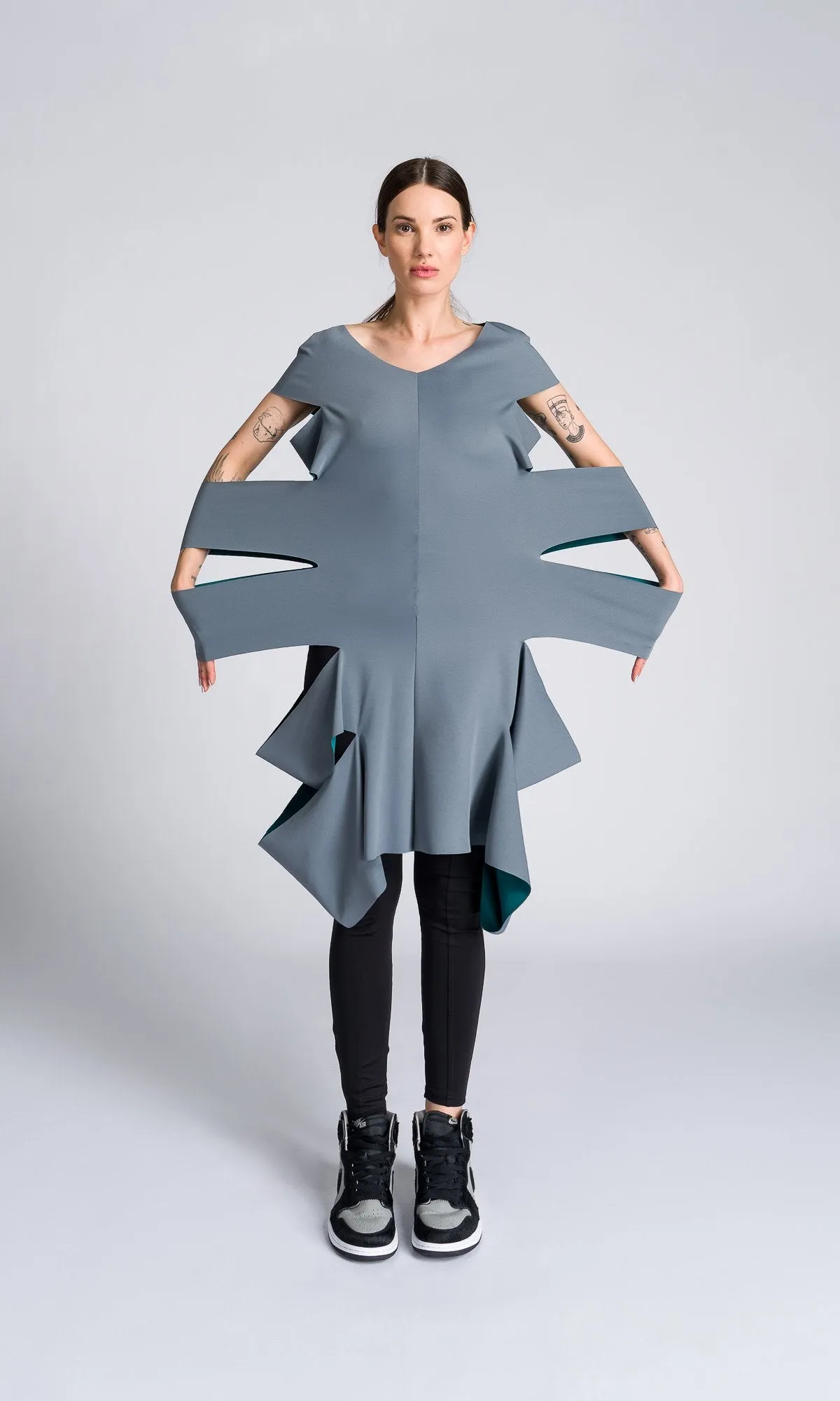 Sleeveless Tunic with Side Cutouts