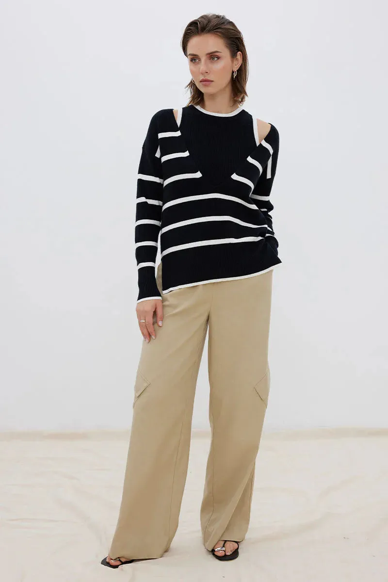 So4005 Combo Knit Sweater