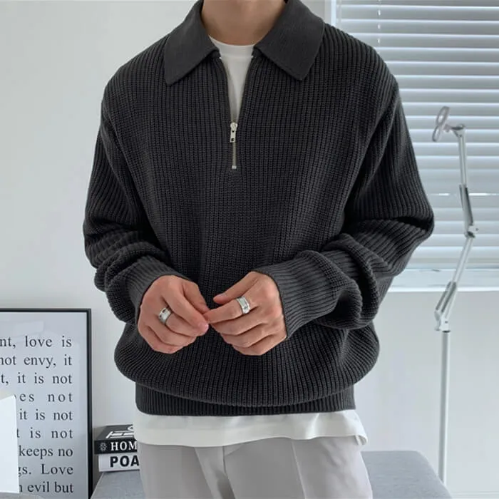 Soft Boy Aesthetic Knit Pullover