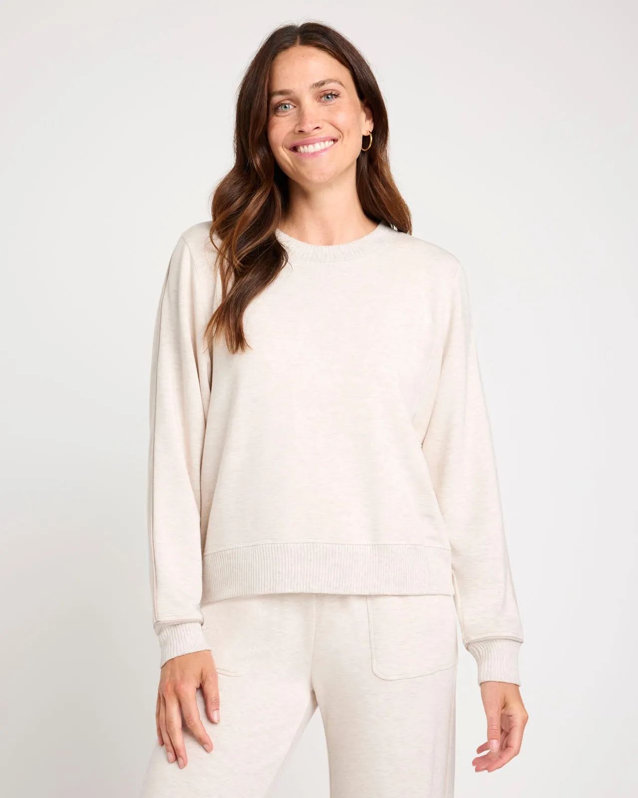 Soft Fleece Plush Crewneck Pullover