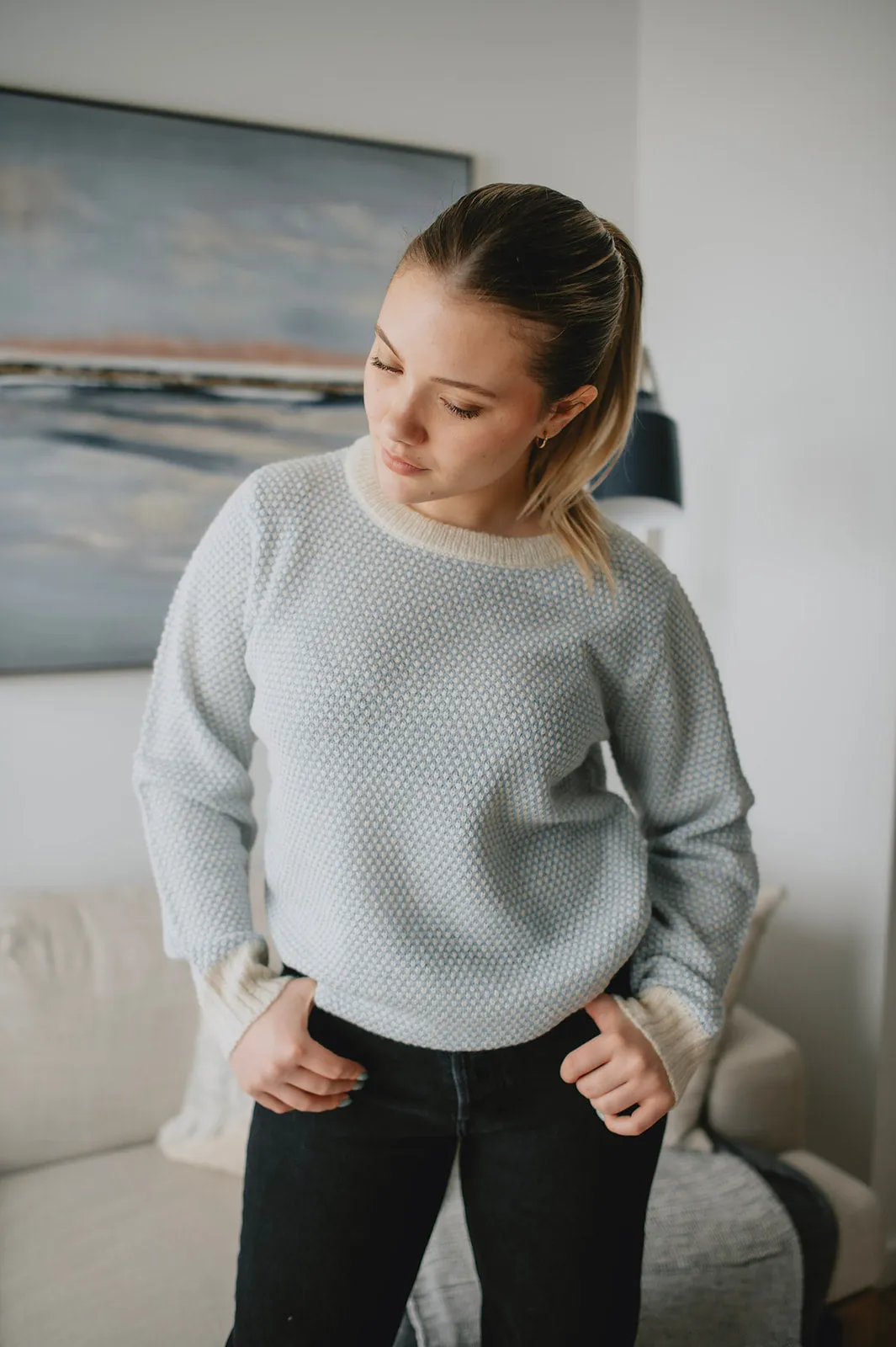 The Mirana Pullover - Placid Blue