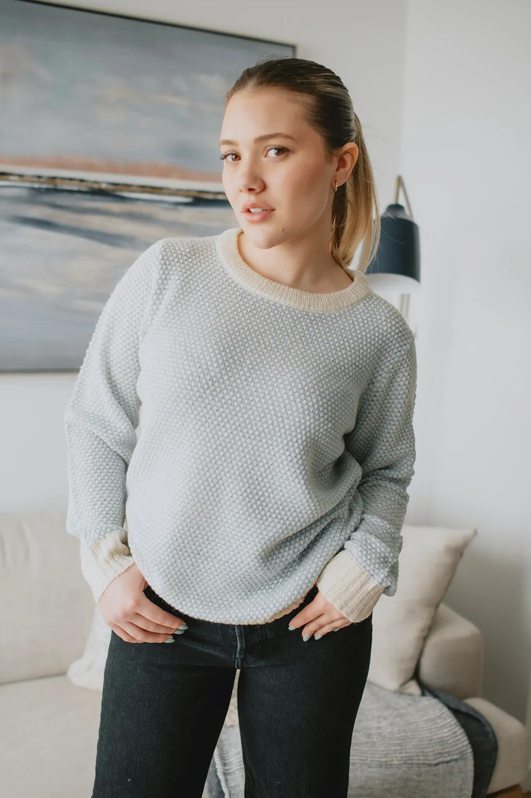 The Mirana Pullover - Placid Blue