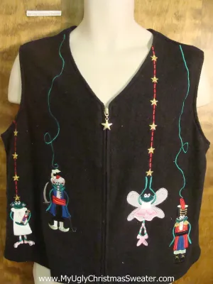 The Nutcracker Frogs Ugly Christmas Sweater Vest