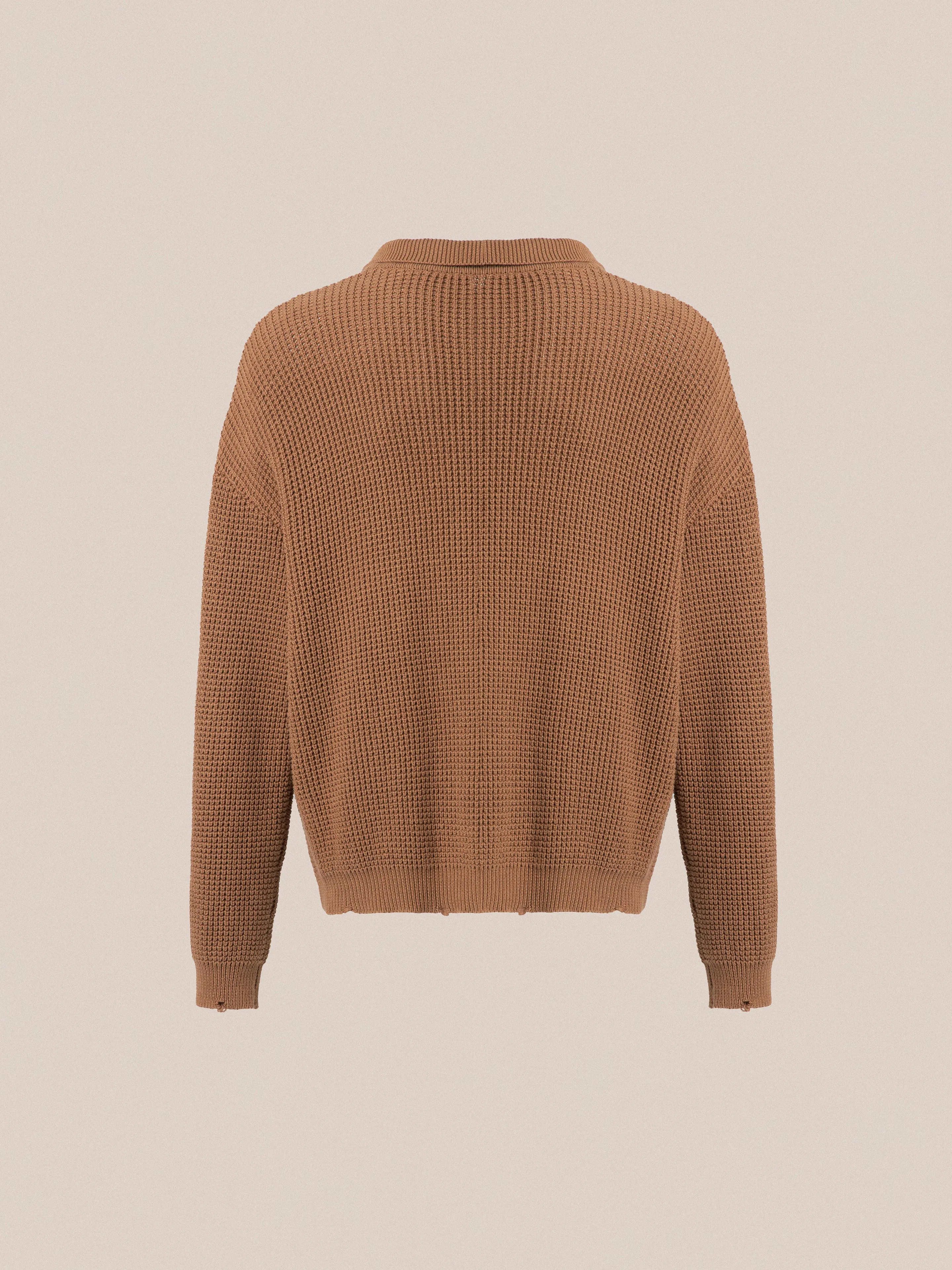 Tie-Collar Knit Sweater