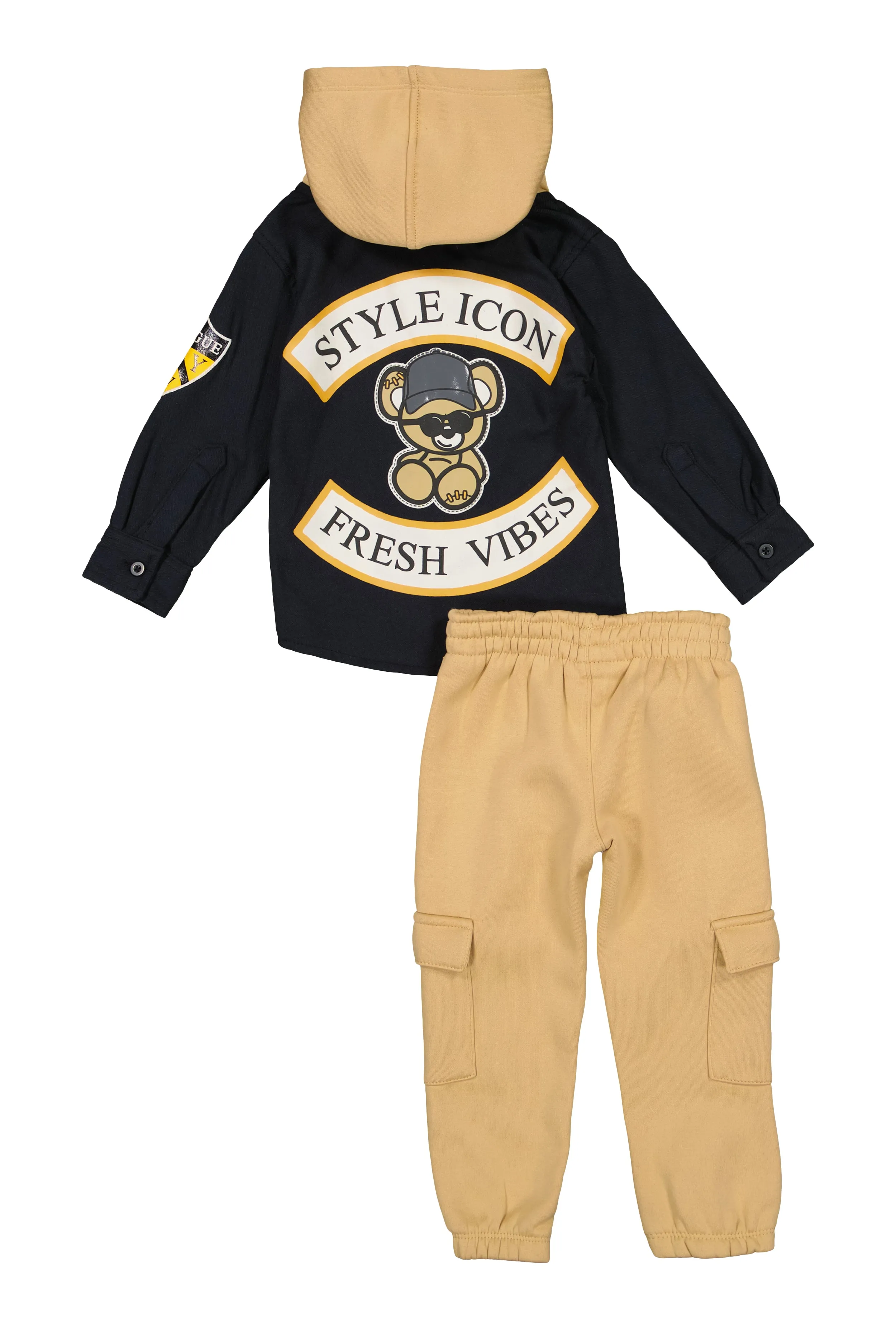 Toddler Boys Style Icon Hooded Shirt and Sweatpants