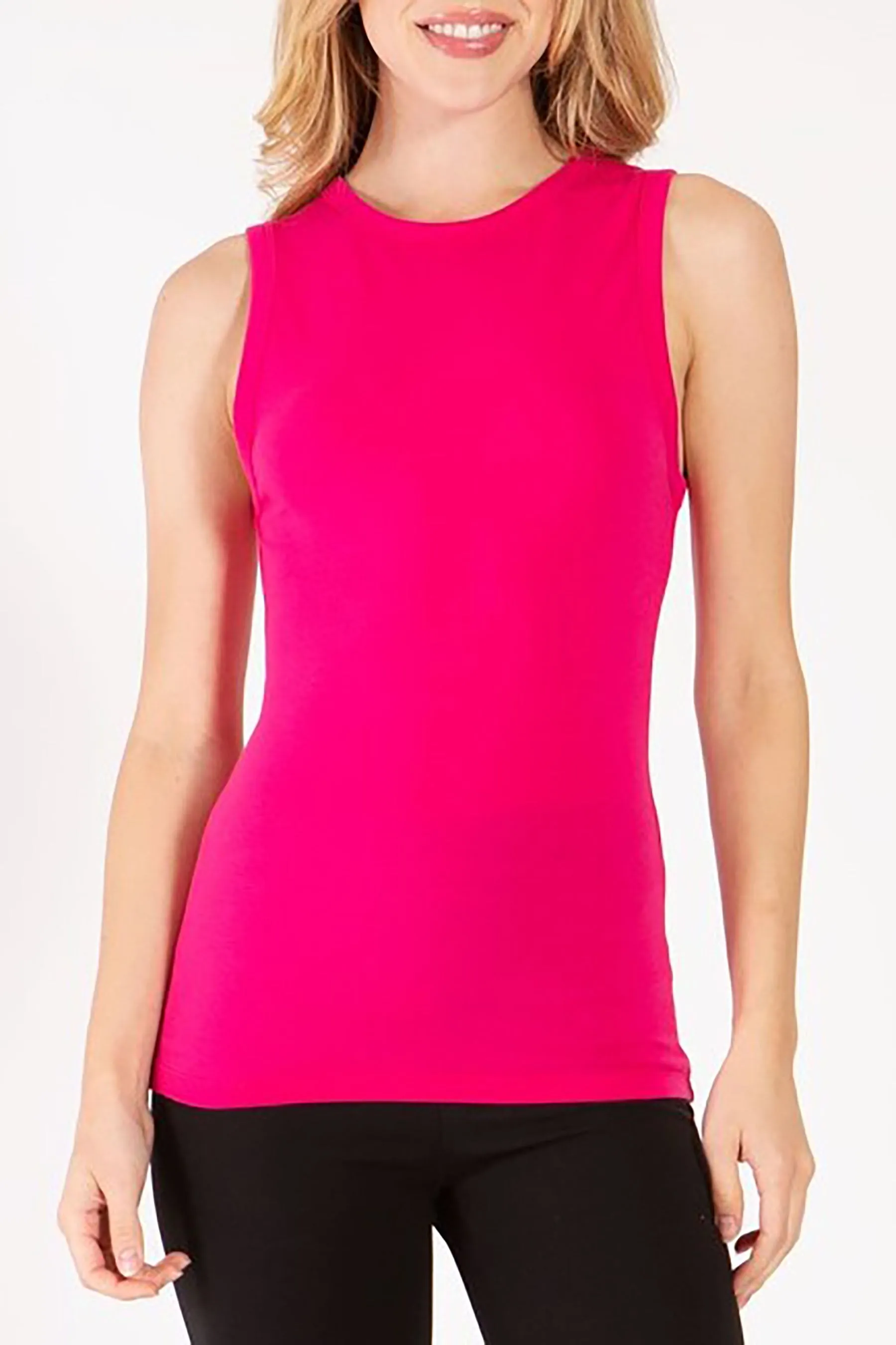 Women's Casual Sleeveless High Neck Tank Top