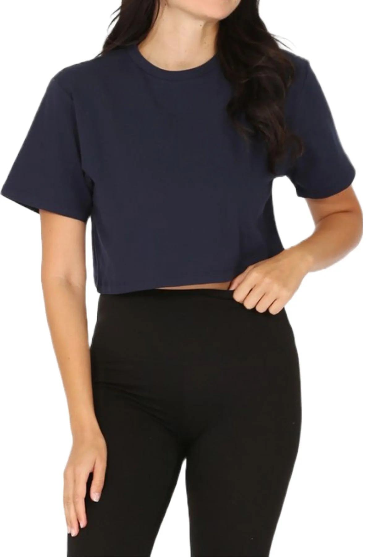 Women's Oversized Short Sleeve Cropped T-Shirt