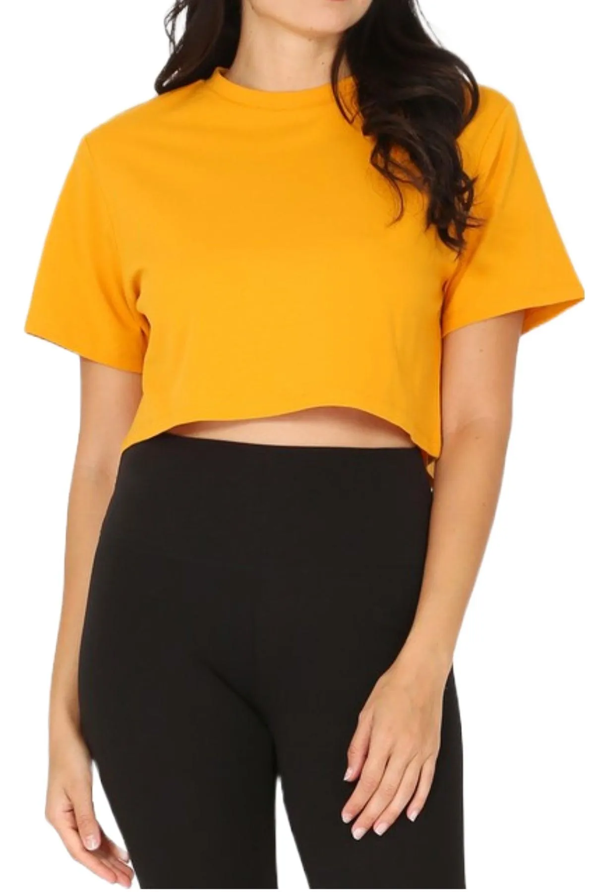 Women's Oversized Short Sleeve Cropped T-Shirt